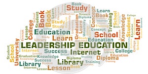 Leadership Education word cloud.