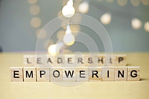 Leadership Empowering, Business Words Quotes Concept