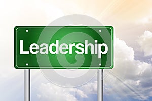 Leadership Green Road Sign