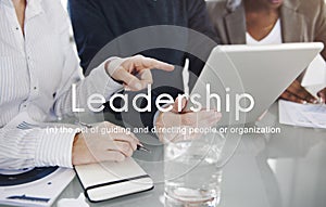 Leadership Lead Guiding Support Integrity Concept photo