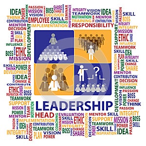 Leadership sign and symbol presented by illustrati