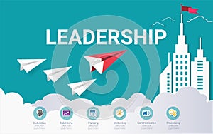 Leadership skills infographic template, With some simple steps or options to help you design for your busines. photo