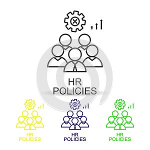 leadership skills line color icons. Element of human resources icon for mobile concept and web apps. Thin line leadership skills i