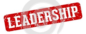 leadership rectangular sign. leadership stamp
