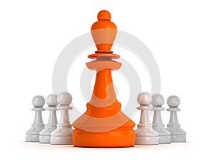 Leadership symbol - chess figures