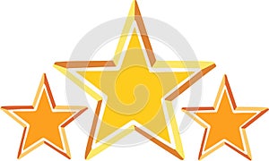 Leadership symbol icon and star and top level