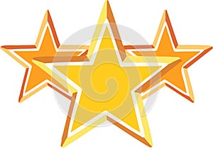 Leadership symbol icon and star, top level