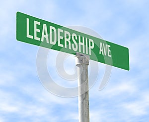 Leadership Themed Street Sign