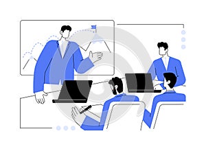 Leadership training abstract concept vector illustration.