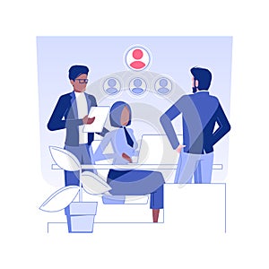 Leadership training isolated concept vector illustration.