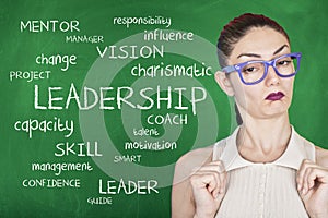 Leadership Word Cloud Concept Background