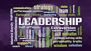 Leadership Word Cloud concept illustration