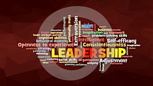 Leadership Word Cloud concept illustration