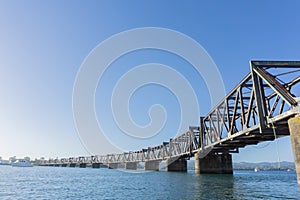 Leading lines of historic Tauranga Railway Bridge