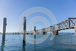 Leading lines of historic Tauranga Railway Bridge