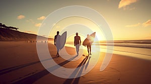 Leading lines, pinhole photography of Ocean Beach, surfboards, beach, sunset, slow shutter speed