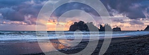 Leading Lines Sunrise at La Push james island washington coast pacific ocean