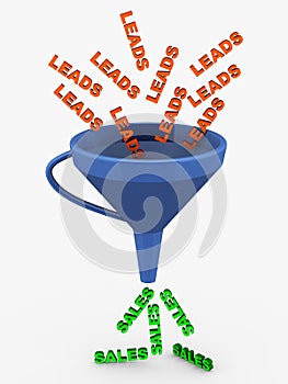 Leads sales funnel photo