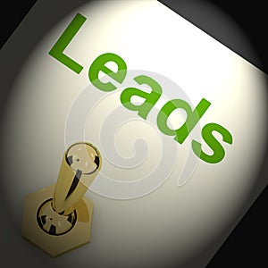 Leads Switch Means Lead Generation Or Sales photo