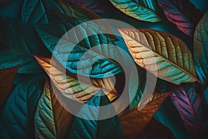 Leaf background abstract. Generative ai