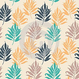 Leaf branches fall seamless pattern