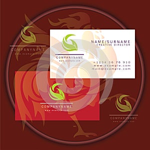 leaf business card logo