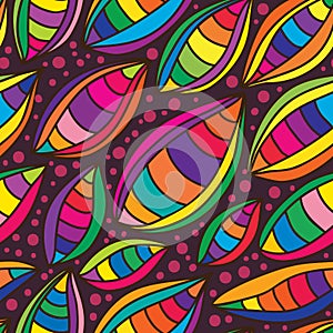 Leaf colorful seamless pattern