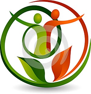Leaf couple logo