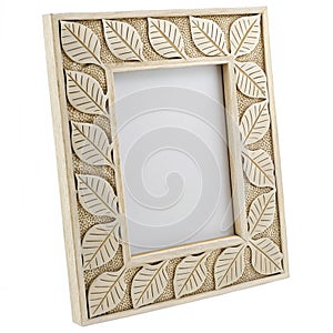 Leaf design frames isolated on white background photo