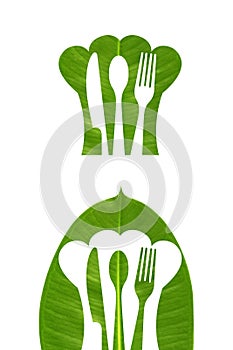leaf emboss kitchen logo