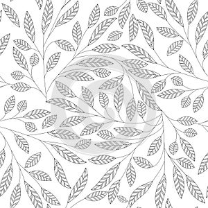 Leaf floral abstract seamless vector background