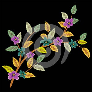 Leaf green tree vector illustration