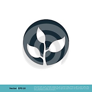 Leaf, Growth Plant Icon Vector Logo Template Illustration Design. Vector EPS 10