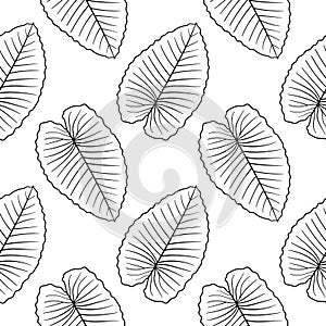 leaf hand drawn seamless pattern4