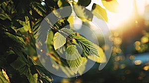 Leaf Hanging from Tree Branch