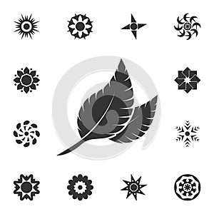 Leaf icon. Detailed set of Flower illustrations. Premium quality graphic design icon. One of the collection icons for websites, we