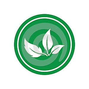 Leaf icon. fresh organic product sign
