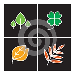 Leaf, icon, line, , plant, outline, set, nature, tree, icons, design, symbol, sign, logo, growth, illustration, flower, orga