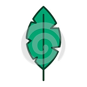 Leaf Icon Outline Style