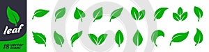 Leaf icon. Leaf icon set. Green leaf set. vector