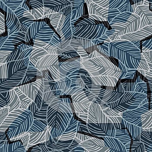 Leaf line seamless pattern