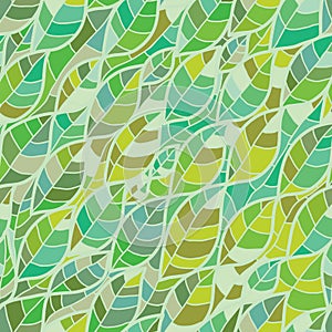 Leaf line seamless pattern