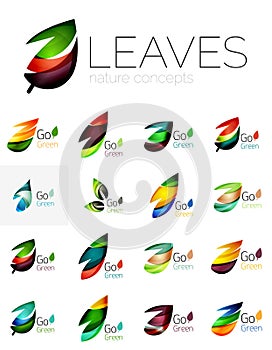 Leaf logo set