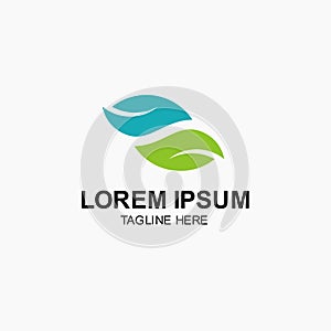 Leaf Logo Vector Template Design Illustration