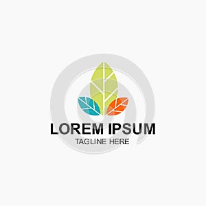 Leaf Logo Vector Template Design Illustration