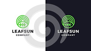 Leaf Logotype template, positive and negative variant, corporate identity for brands, nature logo