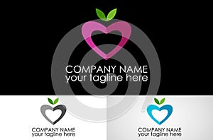 Leaf love beauty logo