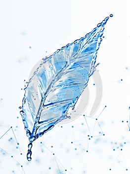 Leaf made of water splash