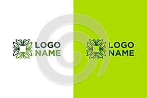 Leaf ornament logo design. Very suitable various business purposes also for symbol, logo, company name, brand name.