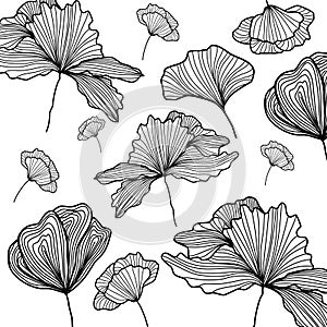 Leaf Pattern Background Vector Illustration